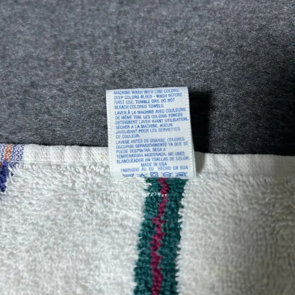 vintage hand towel striped cannon royal family 100% cotton